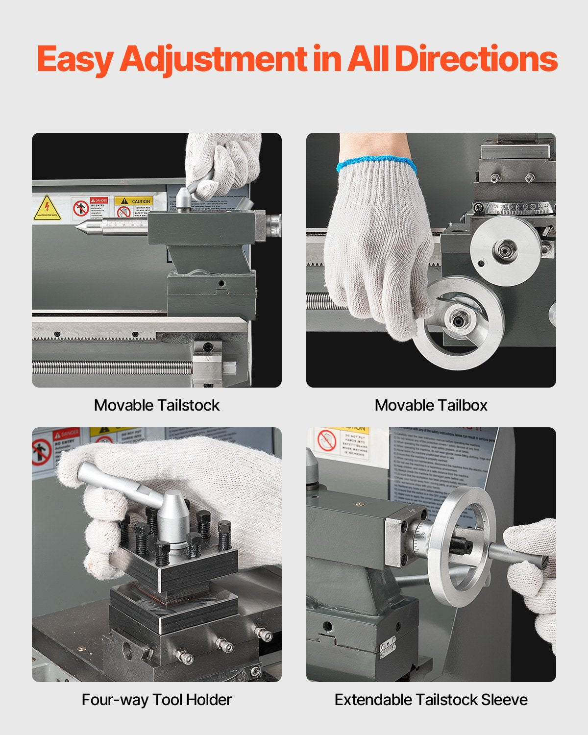 Metal Lathe β 8" x 16" Benchtop Precision Lathe Machine, 550W Motor, 0β2500 RPM Variable Speed, Compact Power Lathe for Metalworking