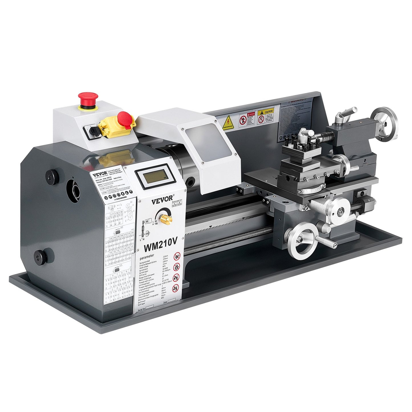 Metal Lathe β 8" x 16" Benchtop Precision Lathe Machine, 550W Motor, 0β2500 RPM Variable Speed, Compact Power Lathe for Metalworking
