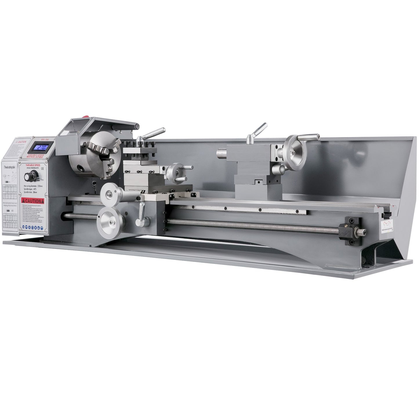 8.7" x 29.5" Mini Metal Lathe β 1100W Variable Speed Benchtop Lathe with LED Display, Precision Turning and Drilling Machine for Metalworking