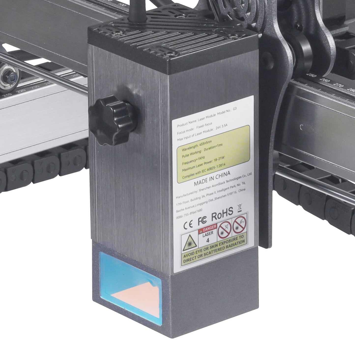 20W Laser Engraver with Rotary – 15.7"x15.7" Work Area, 10,000mm/min Speed, Compressed Spot Laser Cutter for Wood, Metal, Acrylic & More