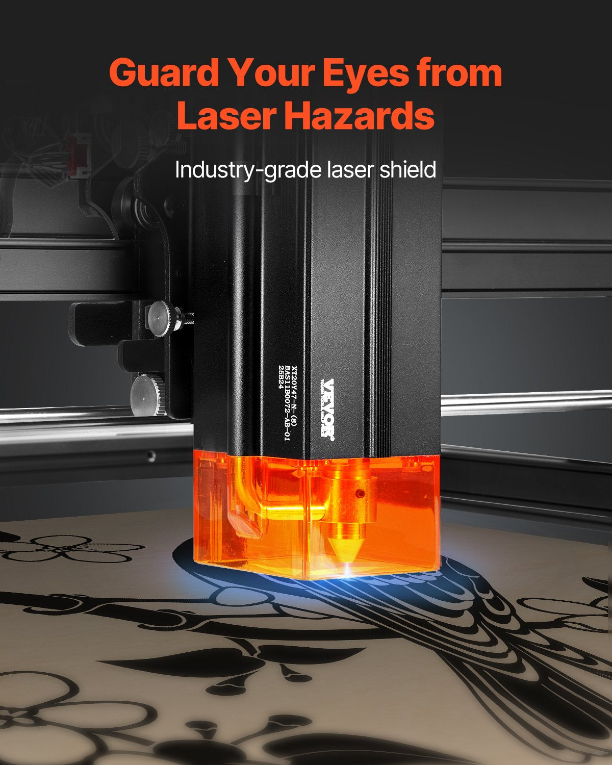 20W Laser Engraver with Compressed Spot & Eye Protection – 350x400mm Work Area, 10,000 mm/min Speed – Compatible with LightBurn, LaserGRBL