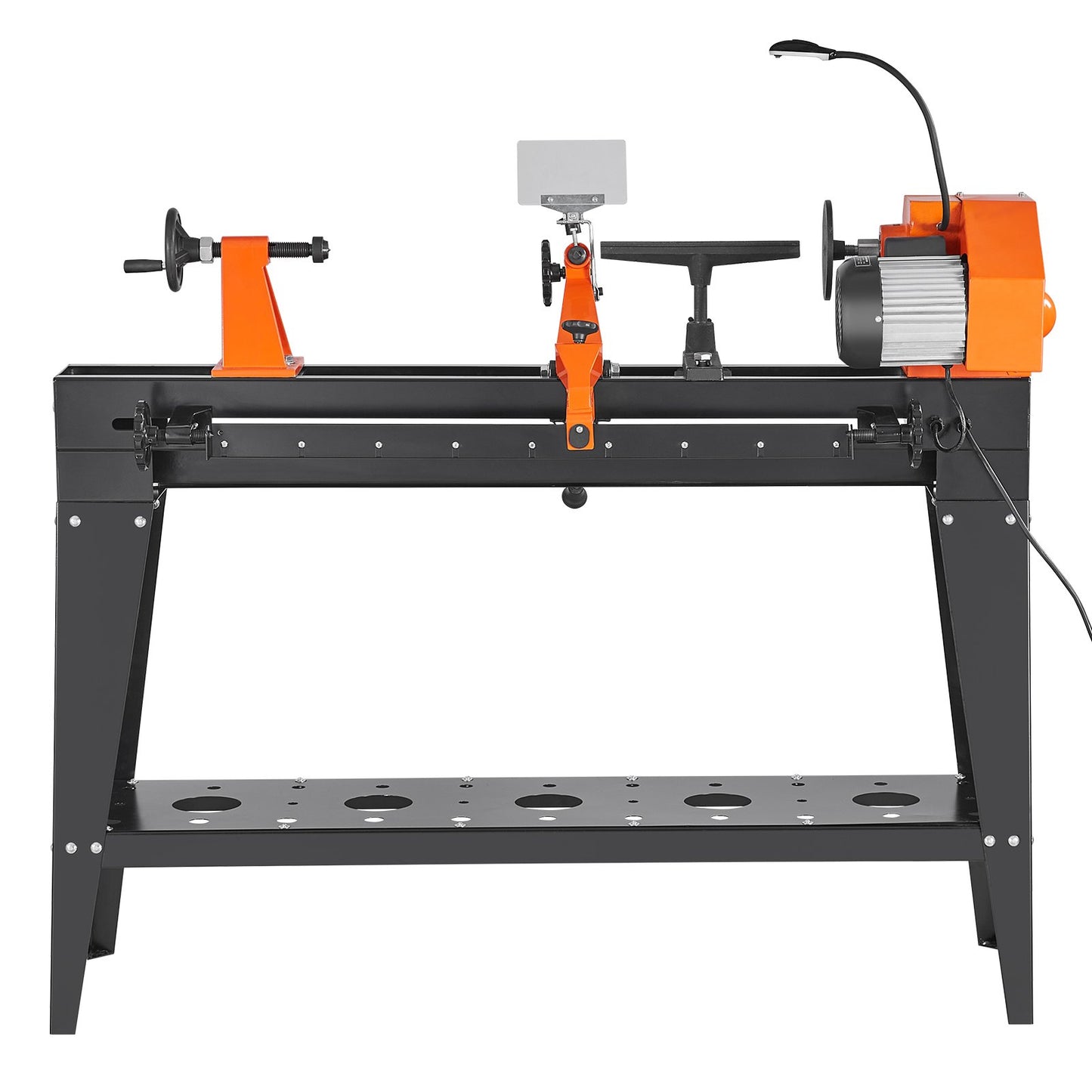 Wood Lathe with Copy Attachment – 13.78" x 37.8" Capacity, 750W (1 HP) Variable Speed Woodworking Lathe with Stand, Light, and Turning Tool Set