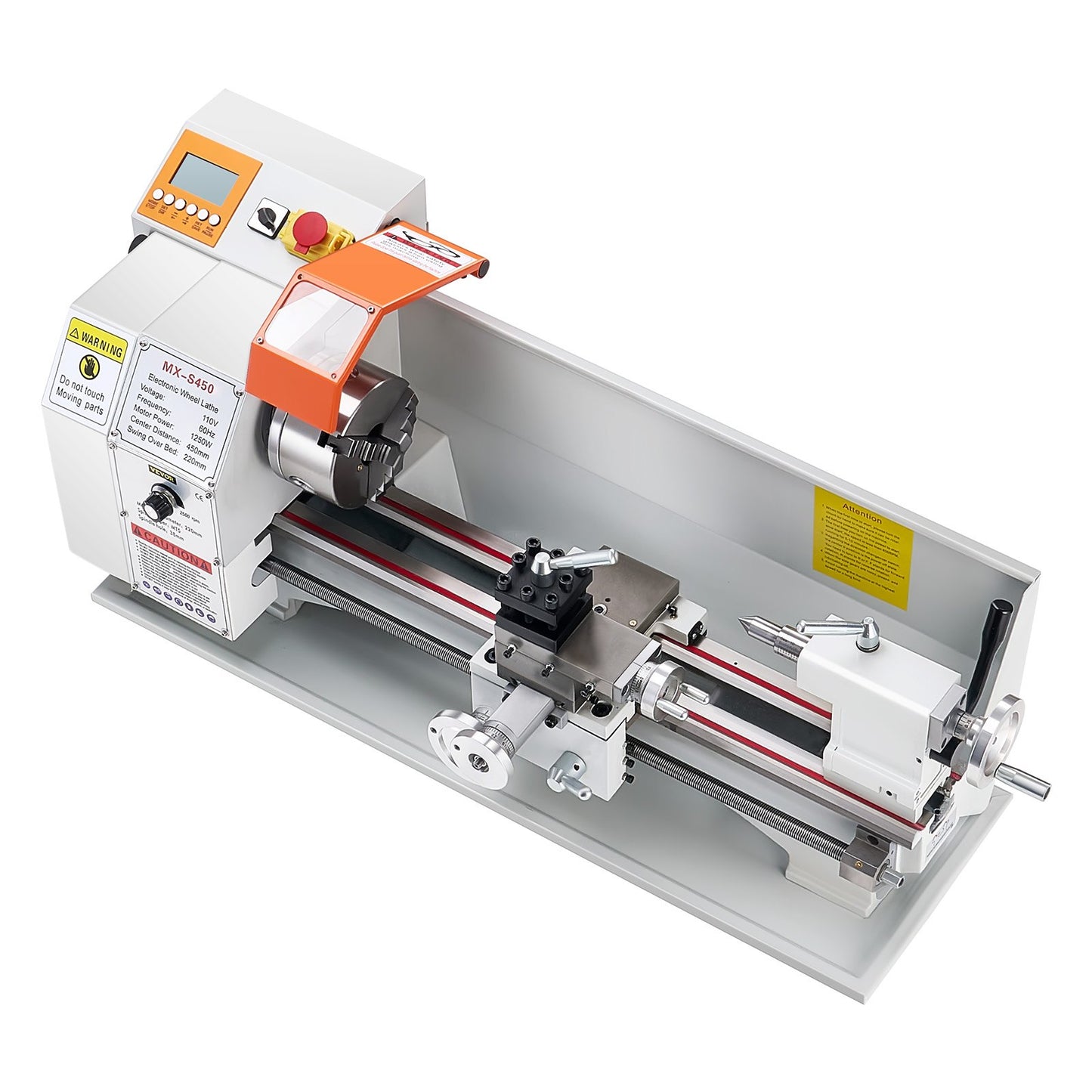 Metal Lathe Machine β 8.7" x 18" Precision Benchtop Lathe with Automatic Feed, Variable Speed Power Lathe for Metalworking