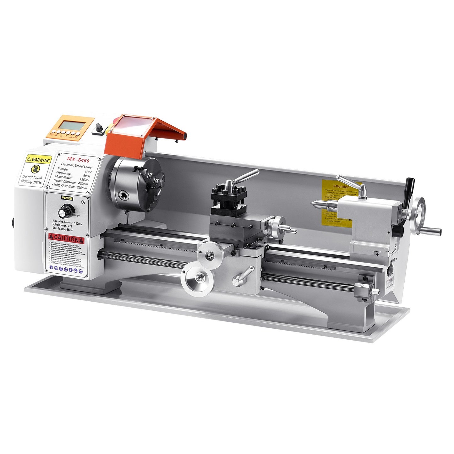 Metal Lathe Machine β 8.7" x 18" Precision Benchtop Lathe with Automatic Feed, Variable Speed Power Lathe for Metalworking