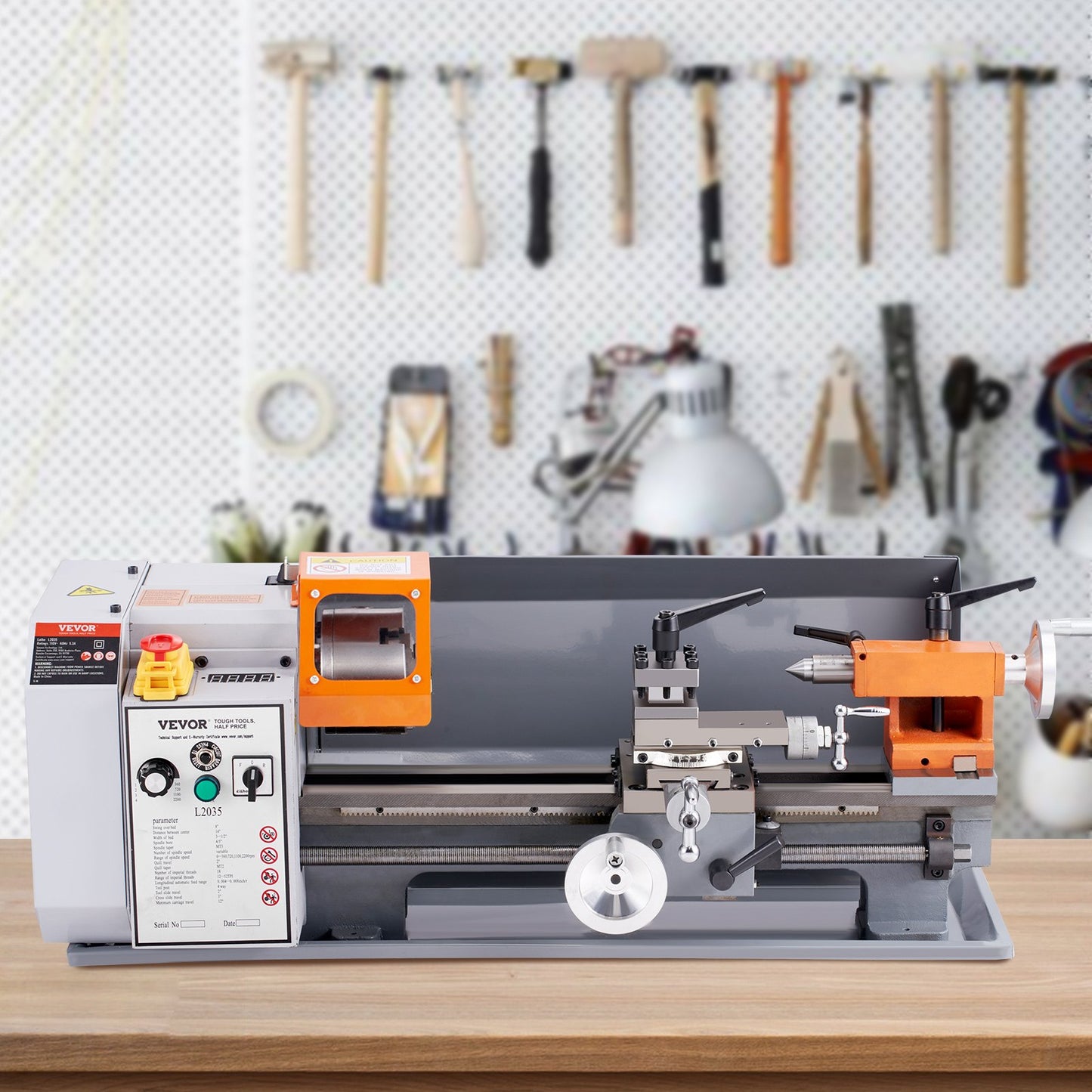 Metal Lathe Machine β 7.87" x 13.78" Benchtop Precision Lathe, 500W Motor, 50β2500 RPM Variable Speed, Metal Gears & Tool Box Included