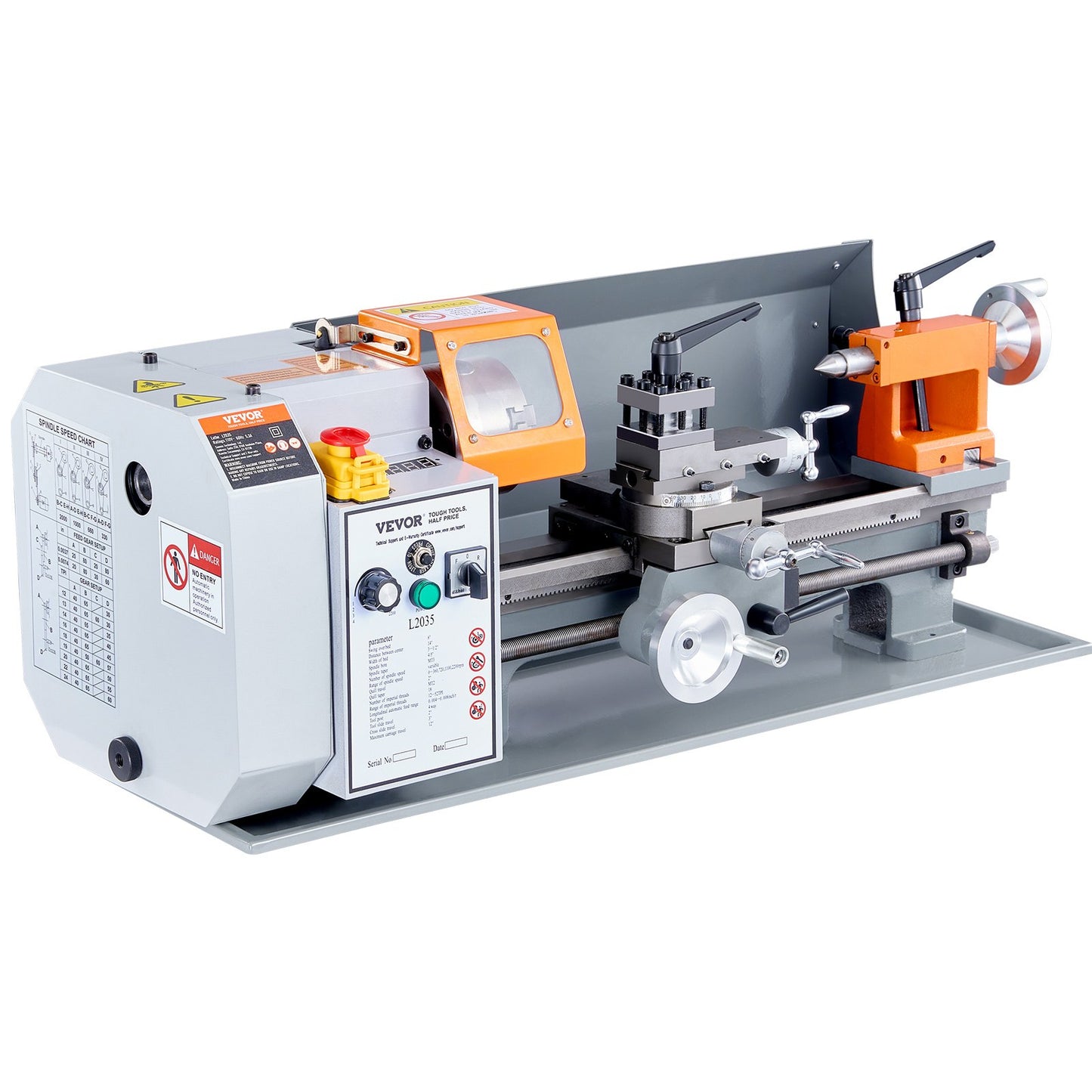 Metal Lathe Machine β 7.87" x 13.78" Benchtop Precision Lathe, 500W Motor, 50β2500 RPM Variable Speed, Metal Gears & Tool Box Included