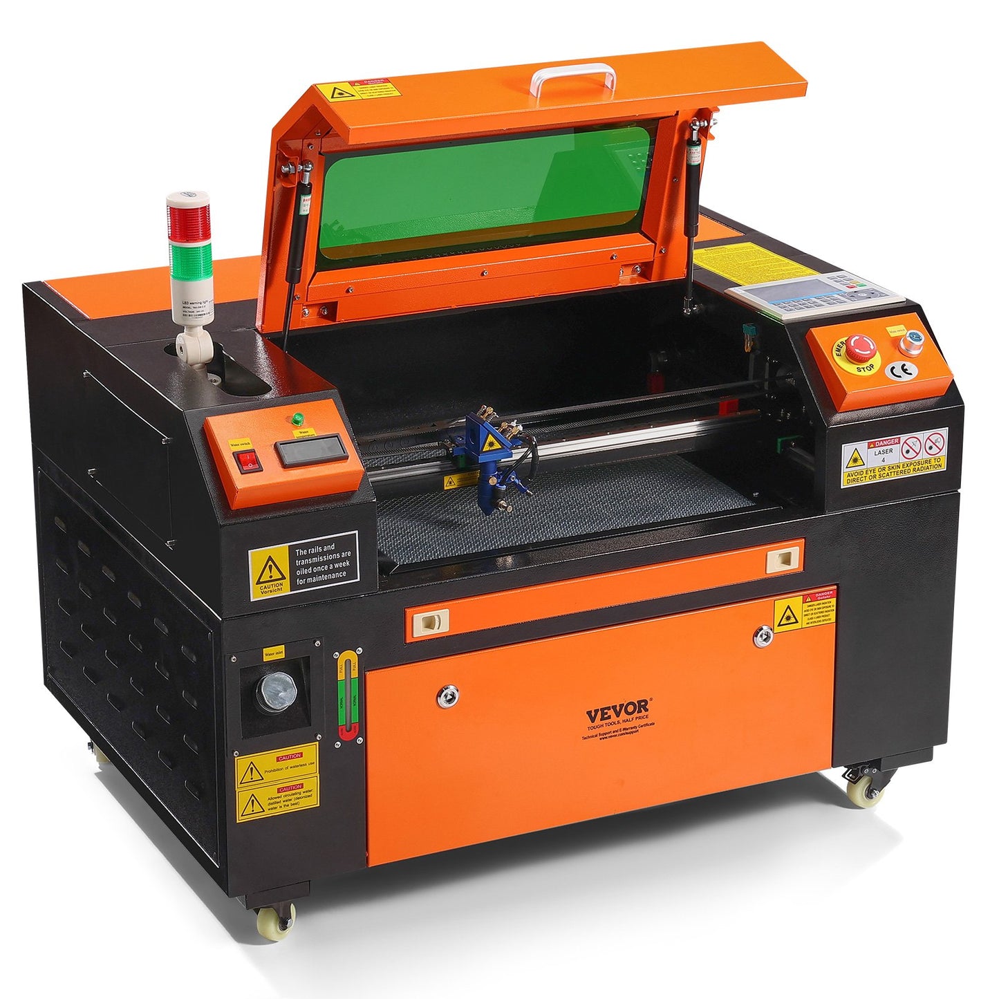 50W CO2 Laser Cutter & Engraver – 12"x20" Work Area, Air Assist, LightBurn Compatible – For Wood, Acrylic, Fabric & More