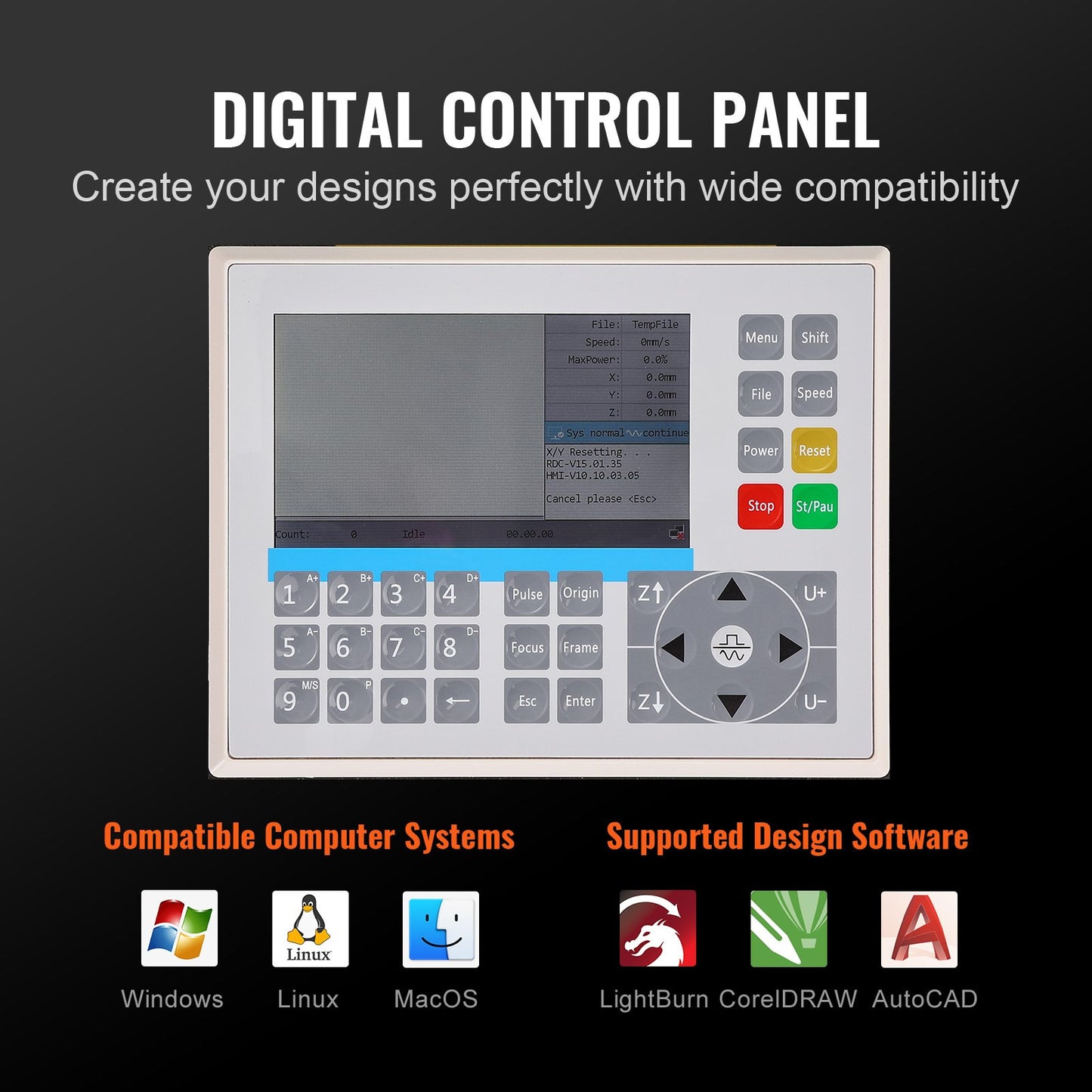 60W CO2 Laser Cutter & Engraver – 16"x24" Work Area, Air Assist, LightBurn Compatible – Cuts Wood, Acrylic, Fabric & More