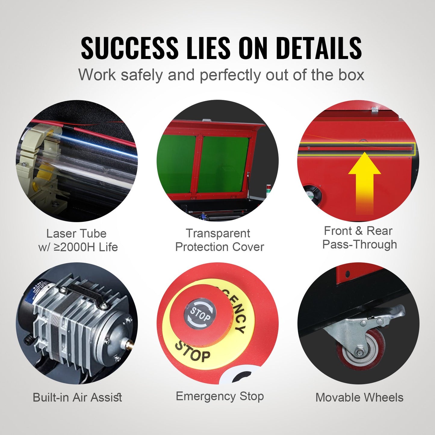 60W CO2 Laser Cutter & Engraver – 16"x24" Work Area, Air Assist, LightBurn Compatible – Cuts Wood, Acrylic, Fabric & More
