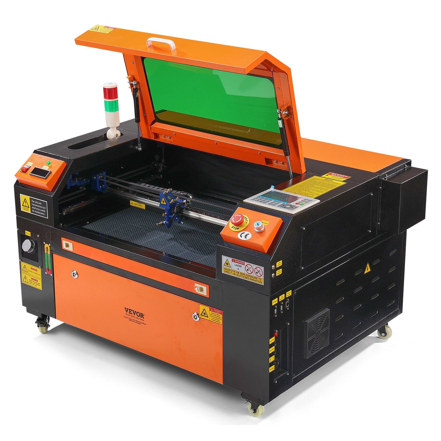 60W CO2 Laser Cutter & Engraver – 16"x24" Work Area, Air Assist, LightBurn Compatible – Cuts Wood, Acrylic, Fabric & More