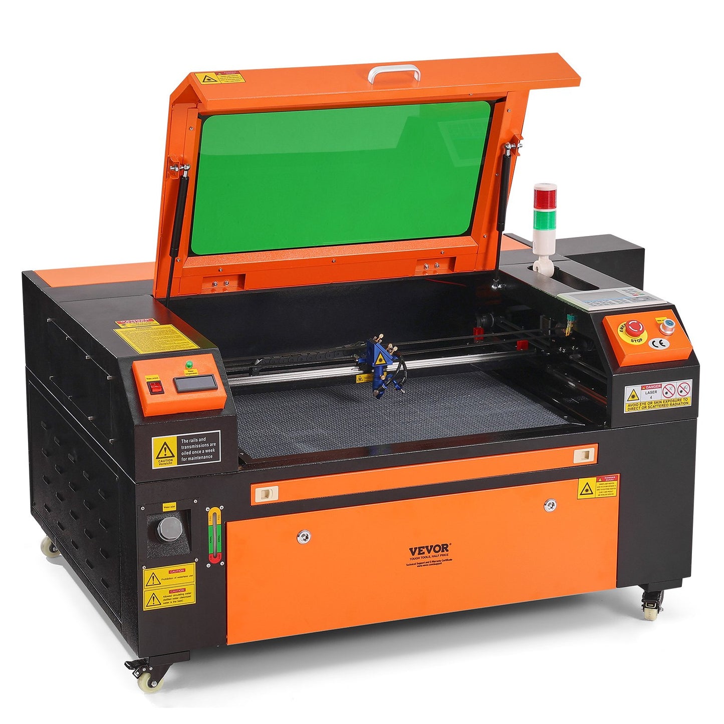 80W CO2 Laser Cutter & Engraver โ 20"x28" Work Area, Air Assist, LightBurn Compatible โ Cuts Wood, Acrylic, Fabric & More
