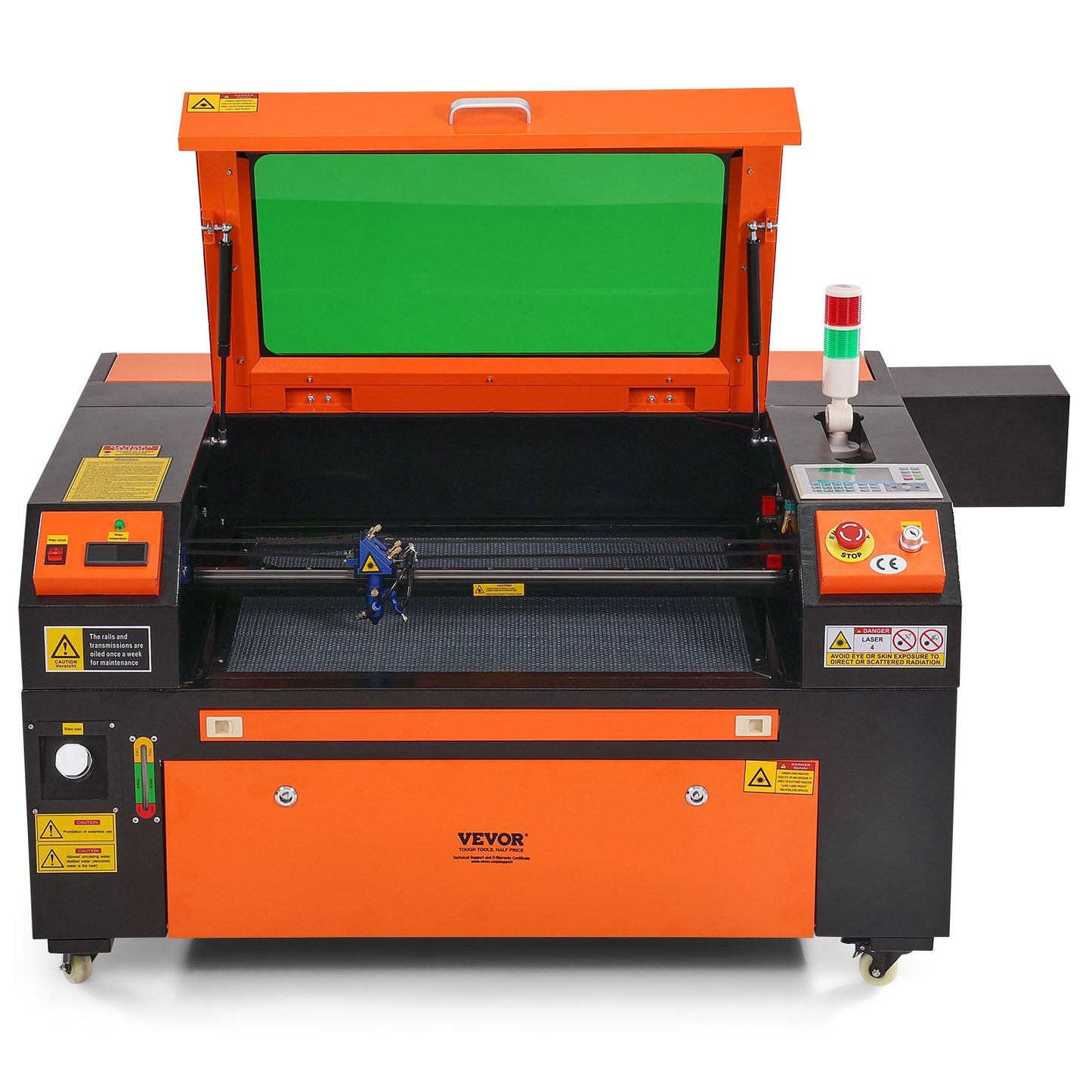 80W CO2 Laser Cutter & Engraver โ 20"x28" Work Area, Air Assist, LightBurn Compatible โ Cuts Wood, Acrylic, Fabric & More