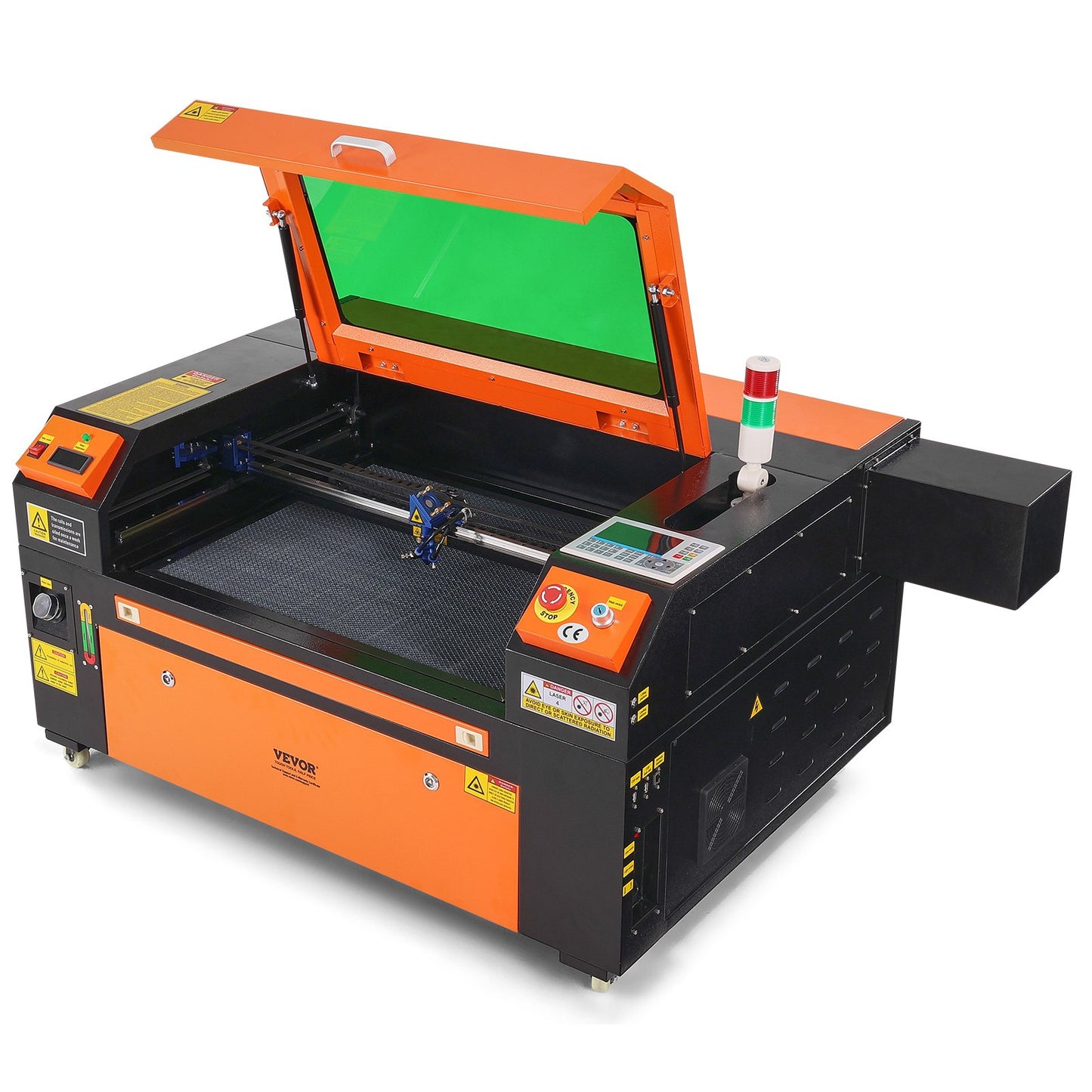 80W CO2 Laser Cutter & Engraver โ 20"x28" Work Area, Air Assist, LightBurn Compatible โ Cuts Wood, Acrylic, Fabric & More