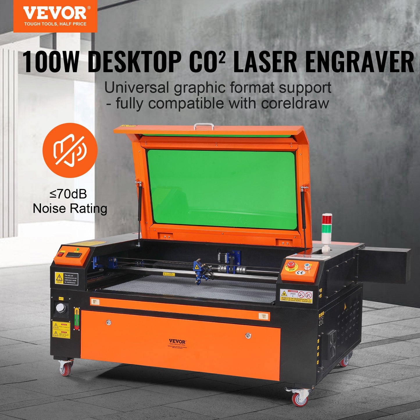 100W CO2 Laser Cutter & Engraver – 24"x35" Work Area, Digital Control Panel, Air Assist, LightBurn Compatible – Cuts Wood, Acrylic, Glass & More