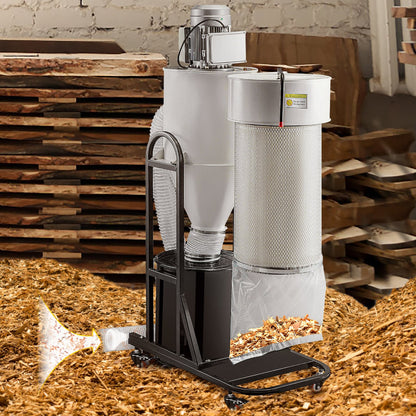 Cyclone Dust Collector Woodworking Dust Collector 2HP 220V Heavy Duty