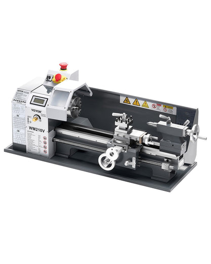 Metal Lathe – 8" x 16" Benchtop Precision Lathe Machine, 550W Motor, 0–2500 RPM Variable Speed, Compact Power Lathe for Metalworking