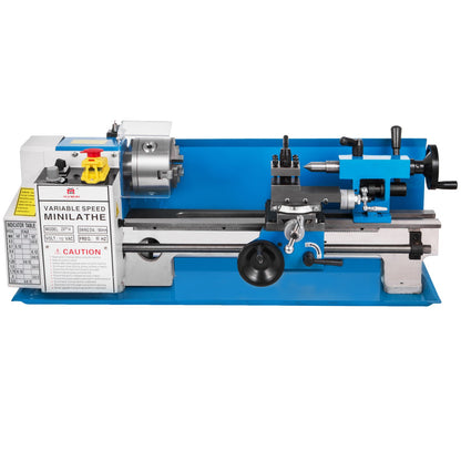 7" x 14" Mini Metal Lathe – 550W Precision Benchtop Lathe, Variable Speed 50–2500 RPM, Nylon Gears with Movable Lamp for Metalworking