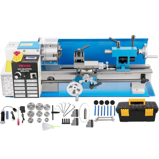7" x 14" Mini Wood Lathe – 550W Precision Benchtop Turning Machine for Woodworking and Light-Duty Projects