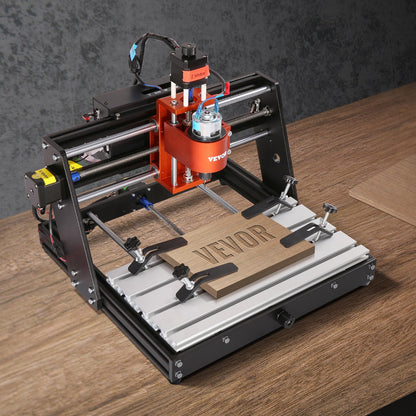 3-Axis CNC Router Machine – 60W, 11.8"x7.87" Work Area, GRBL Control, 1200 RPM Spindle for Wood, Acrylic, MDF, PVC, Plastic & Foam
