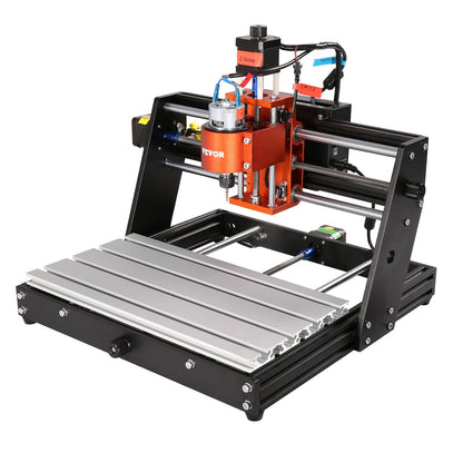 3-Axis CNC Router Machine – 60W, 11.8"x7.87" Work Area, GRBL Control, 1200 RPM Spindle for Wood, Acrylic, MDF, PVC, Plastic & Foam
