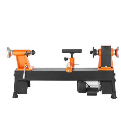 10" x 18" Benchtop Wood Lathe – 0.5 HP (370W) Power Lathe with 5 Variable Speeds, Faceplate, Foot Pads & Tool Set for Woodworking Projects