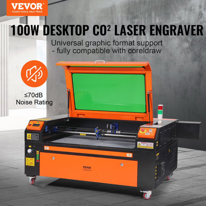 100W CO2 Laser Cutter & Engraver – 24"x35" Work Area, Digital Control Panel, Air Assist, LightBurn Compatible – Cuts Wood, Acrylic, Glass & More